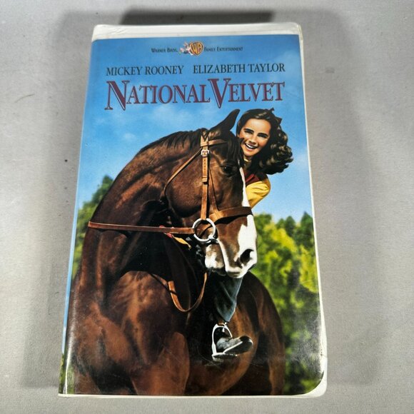 National Velvet VHS Movie Mickey Rooney Elizabeth Taylor Warner Bros Family - Picture 1 of 3